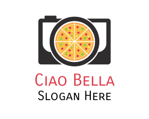 Italian - Camera Lens Pizza logo design