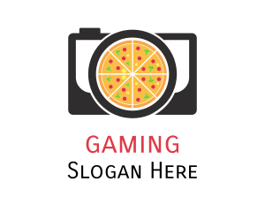 Snappy - Camera Lens Pizza logo design