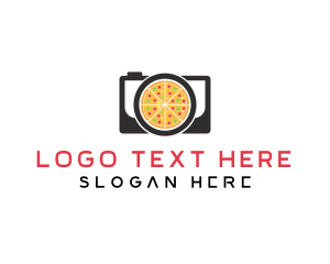 Lens - Camera Lens Pizza logo design