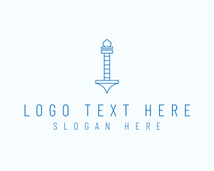 Easter Island - Monument Tower Statue logo design