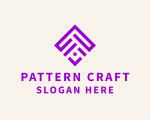 House Diamond Pattern logo design