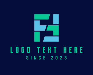 Design Studio - Colorful Geometric Brick logo design