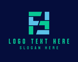 Colorful Geometric Brick Logo