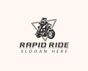 Wolf Motorcycle Rider logo design