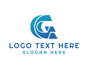 Initial - Abstract Blue G logo design