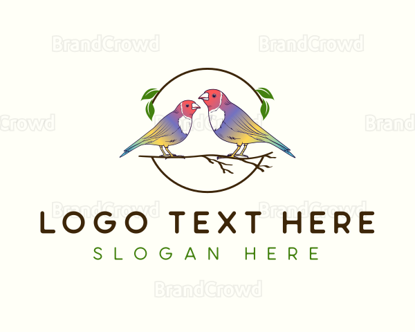 Gouldian Finch Bird Logo