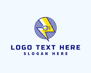 Electrician - Lightning Plug Energy logo design
