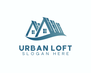 Loft - House Roofing Realty logo design