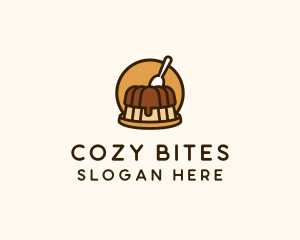 Comfort Food - Cute Pudding Dessert logo design