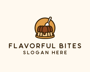 Tasty - Cute Pudding Dessert logo design