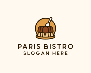 Cute Pudding Dessert logo design