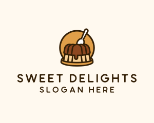 Confectioner - Cute Pudding Dessert logo design