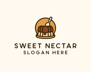 Cute Pudding Dessert logo design