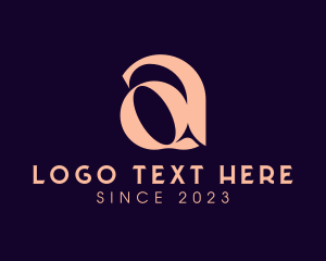Fashion Brand - Elegant Letter AQ Monogram logo design