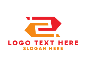 Polygonal - Modern Tech Sporty Number 2 logo design