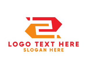 Geometric - Modern Tech Sporty Number 2 logo design