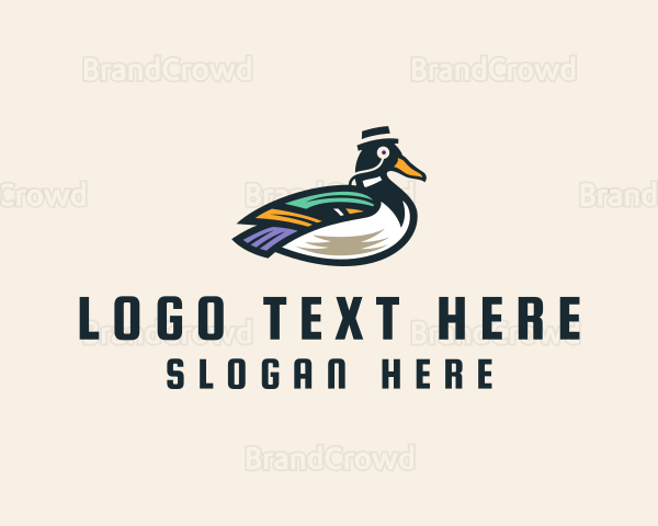 Hipster Dapper Duck Logo