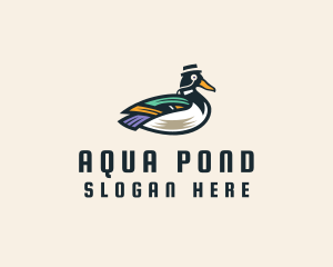 Hipster Wild Duck logo design