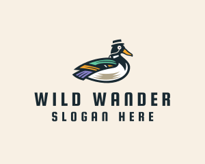 Hipster Wild Duck logo design