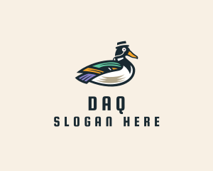 Mirgatory Bird - Hipster Dapper Duck logo design