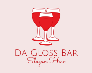 Red Wine Cocktail  logo design