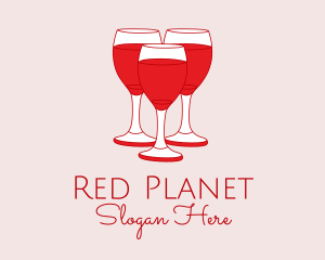 Red Wine Cocktail  logo design