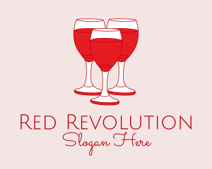 Red Wine Cocktail  logo design