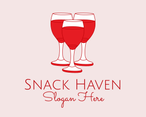 Red Wine Cocktail  logo design