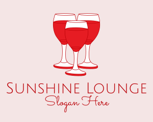 Red Wine Cocktail  logo design