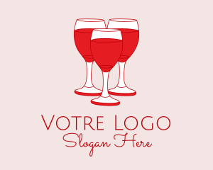 Red Wine - Red Wine Cocktail logo design