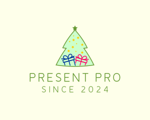 Gift - Christmas Tree Gift logo design