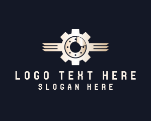 Worker - Industrial Cog Disc Brake logo design