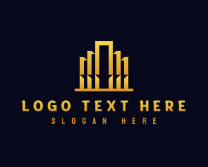 High End - Realty Building Construction logo design