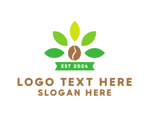 Bean - Organic Coffee Plant logo design