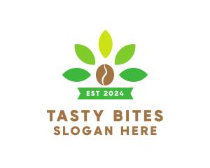Organic Coffee Plant Logo