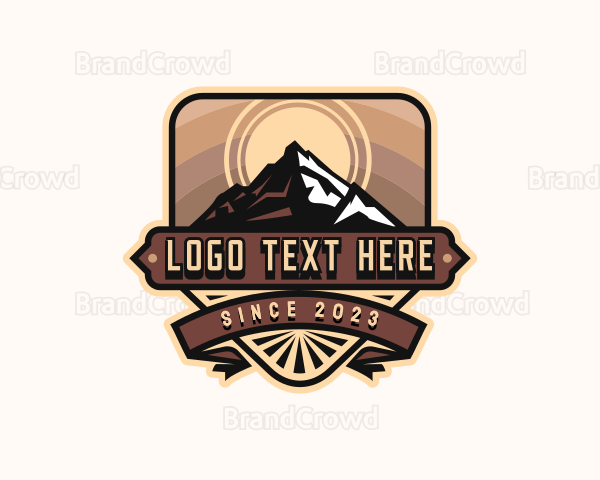 Mountain Trekking Adventure Logo