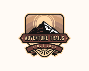 Mountain Trekking Adventure logo design