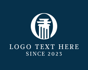 Insurance - Legal Column Letter O logo design