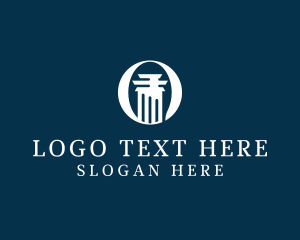 Architect - Legal Column Letter O logo design