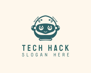 Robot Toddler Tech App logo design