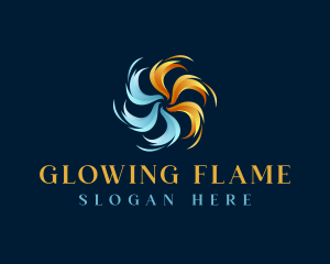 Cold Burning Fire Propeller logo design