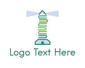 Literacy - Book Tower Lighthouse logo design