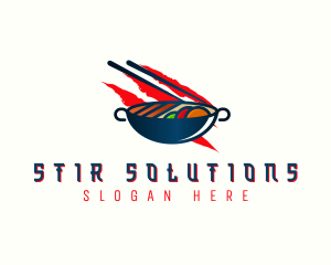 Stir Fry Cuisine logo design