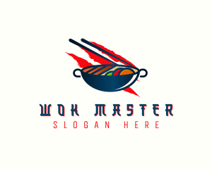 Wok - Stir Fry Cuisine logo design