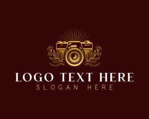 Vlogging - Camera Shutter Lens logo design