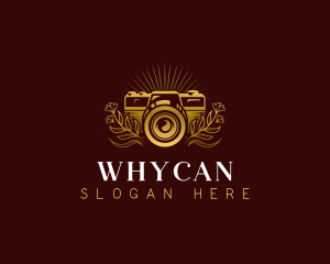 Vlogging - Camera Shutter Lens logo design