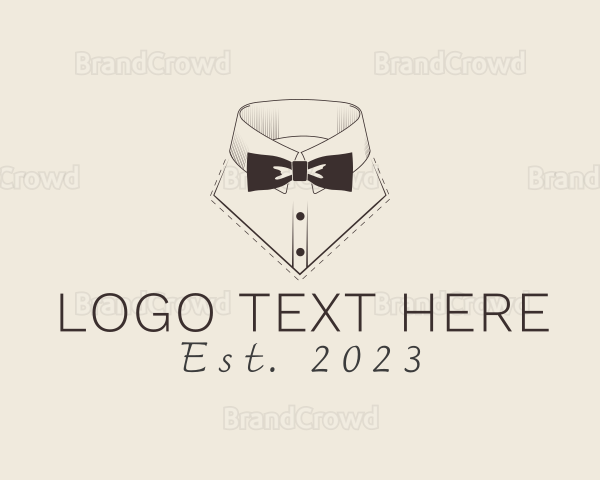 Standup Collar Bow Tie Logo