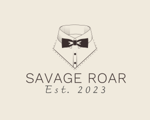 Standup Collar Bow Tie logo design