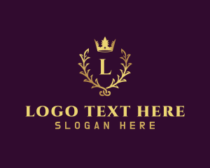 Wreath - Premium Wreath Crown logo design