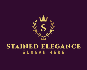 Premium Wreath Crown logo design